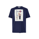 DAKS X Mr Slowboy Anniversary T Shirt 'Tube Station' Navy