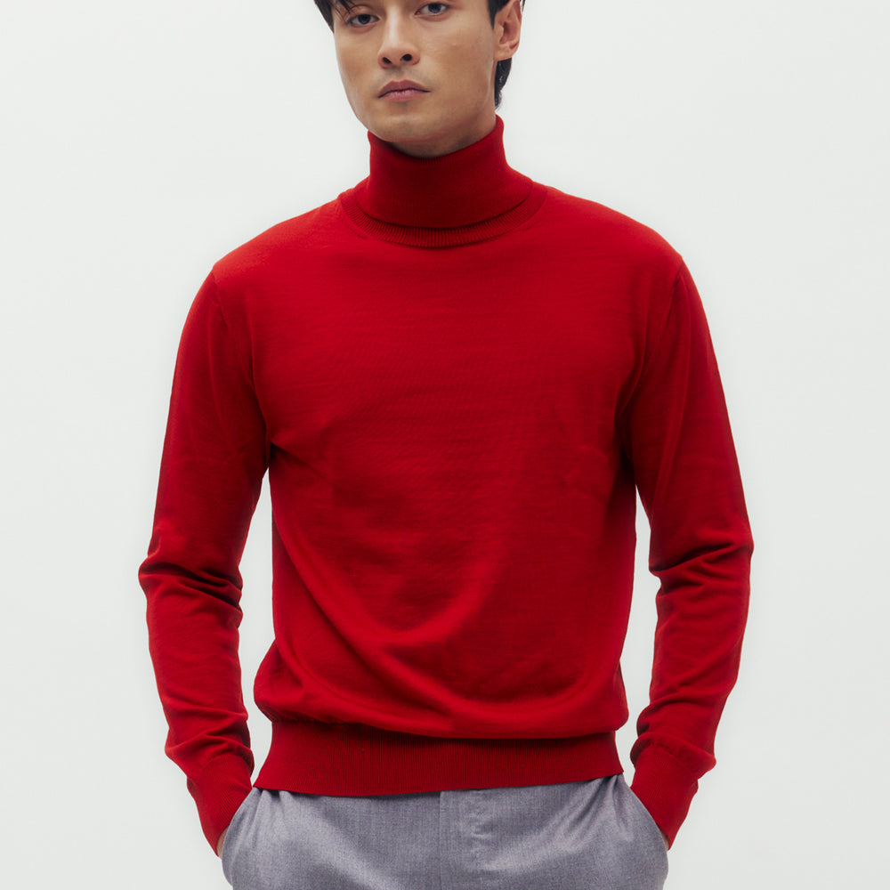 
                      
                        High Neck Wool Sweater
                      
                    