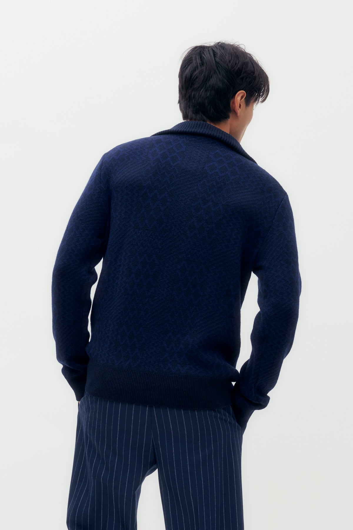 Geo Check Jacquard Sweater