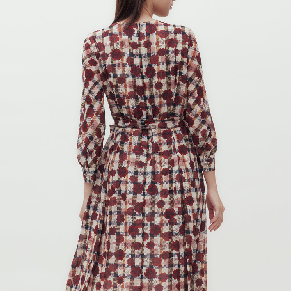 Carnation Check Belt Dress