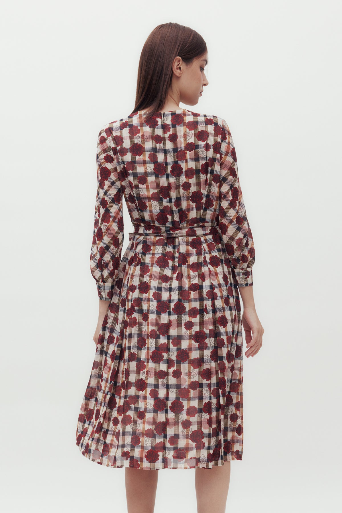 Carnation Check Belt Dress