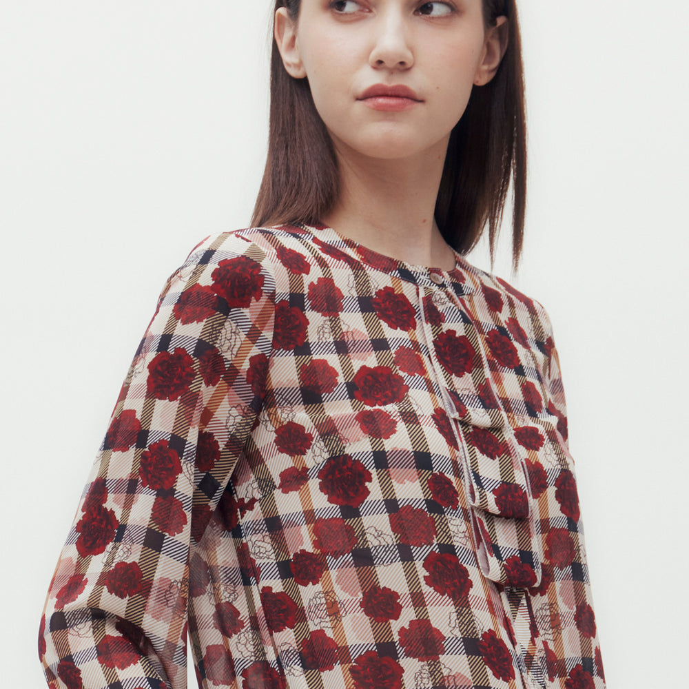 
                      
                        Carnation Check Blouse
                      
                    