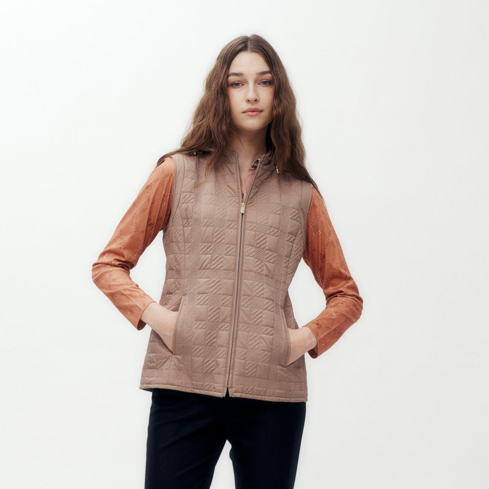 Shadow Check Quilted Vest