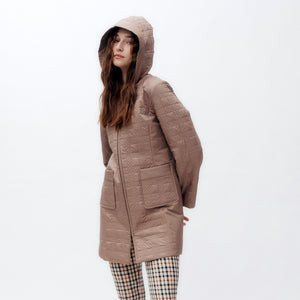 Shadow Check Long Coat