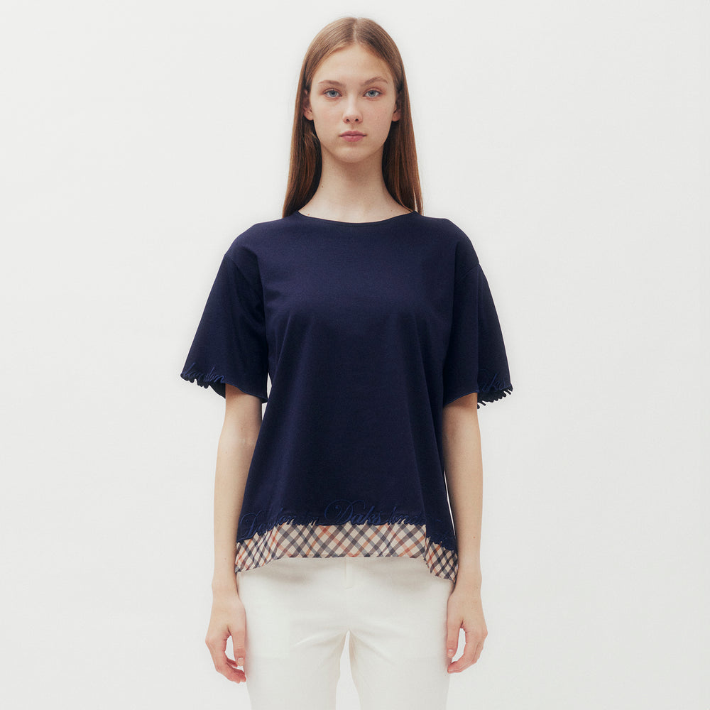 House Check Hem T-Shirt DAKS Hong Kong
