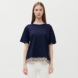 House Check Hem T-Shirt DAKS Hong Kong