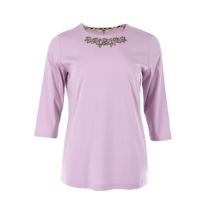 Floral Embroidery Mid Sleeve T-Shirt DAKS Hong Kong