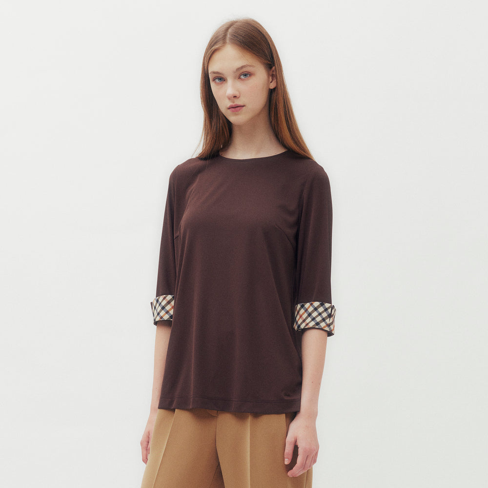 Bias Check Cuff T-Shirt DK