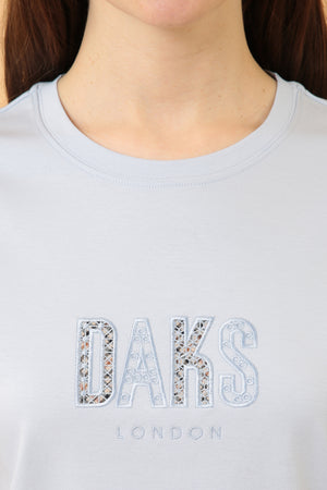 DAKS Lace Embroidered Logo T-Shirt DAKS Hong Kong