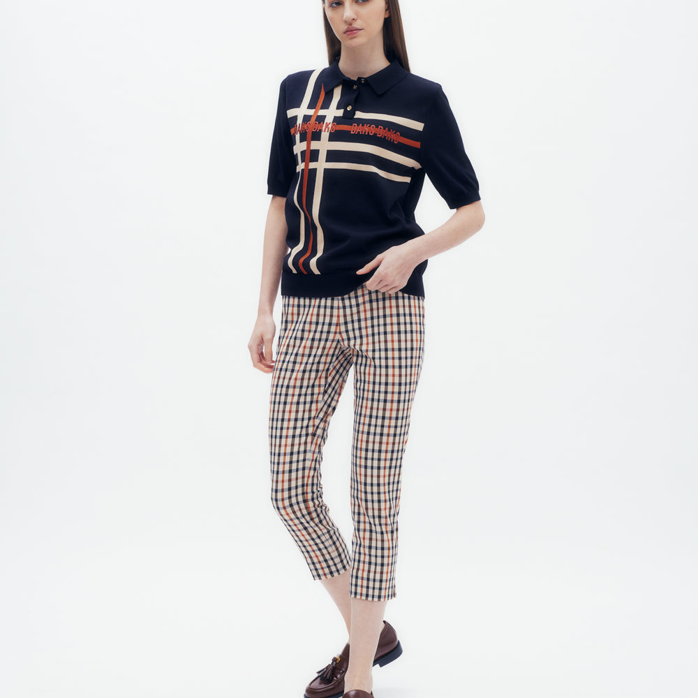 Line Intarsia Knit Polo DAKS Hong Kong