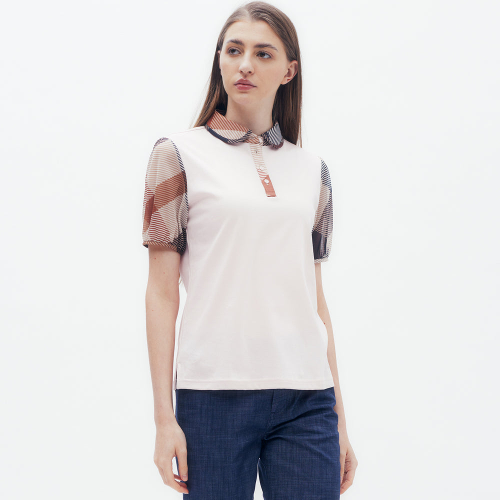 
                      
                        Check Sheer Sleeve Polo Shirt DAKS Hong Kong
                      
                    