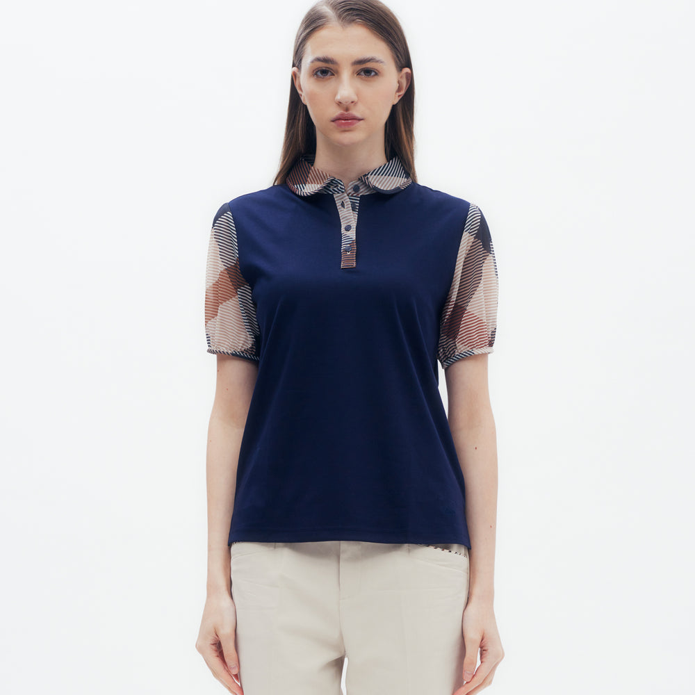 
                      
                        Check Sheer Sleeve Polo Shirt DAKS Hong Kong
                      
                    