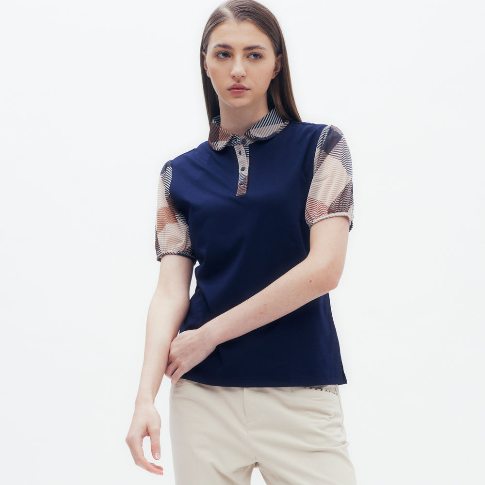 
                      
                        Check Sheer Sleeve Polo Shirt DAKS Hong Kong
                      
                    