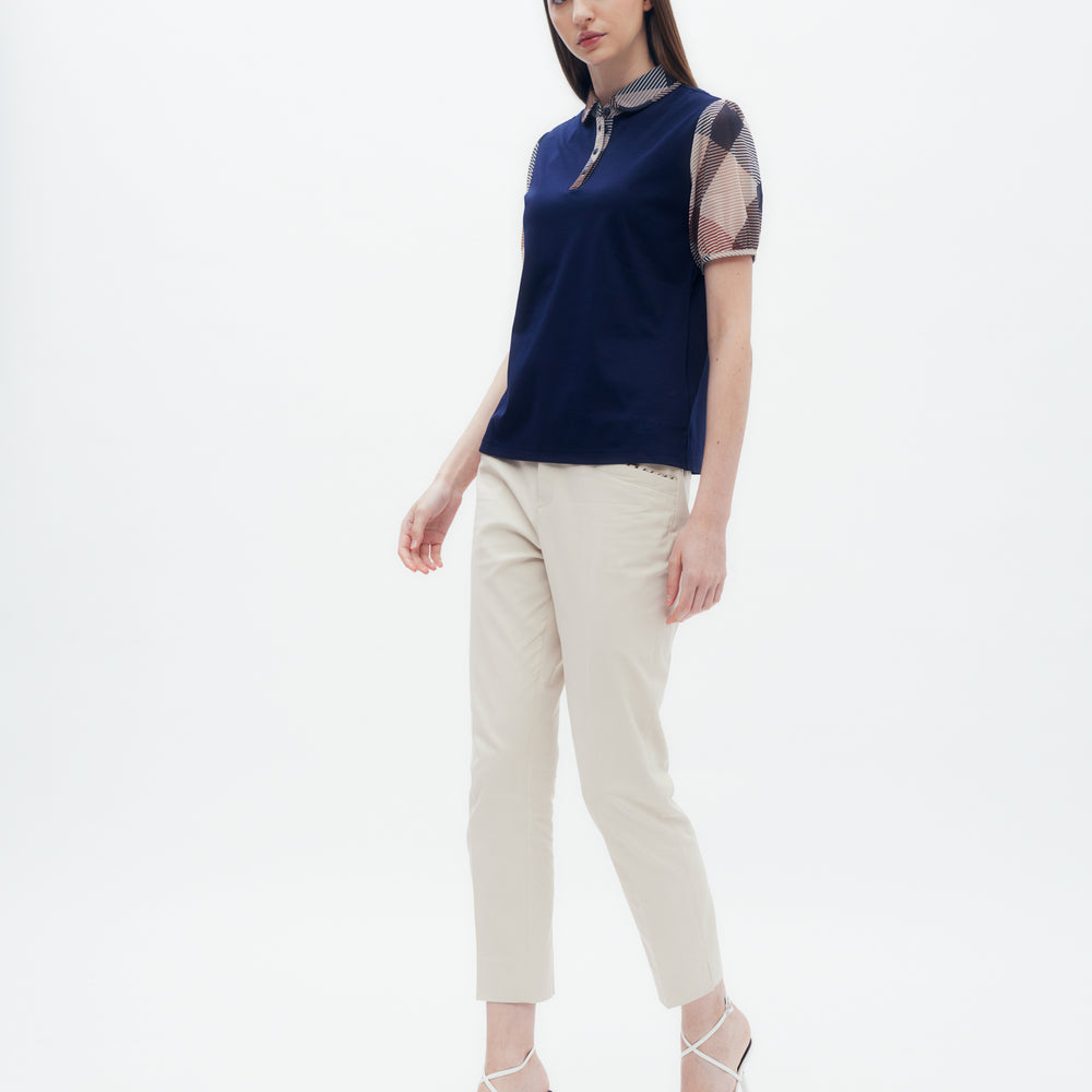 
                      
                        Check Sheer Sleeve Polo Shirt DAKS Hong Kong
                      
                    