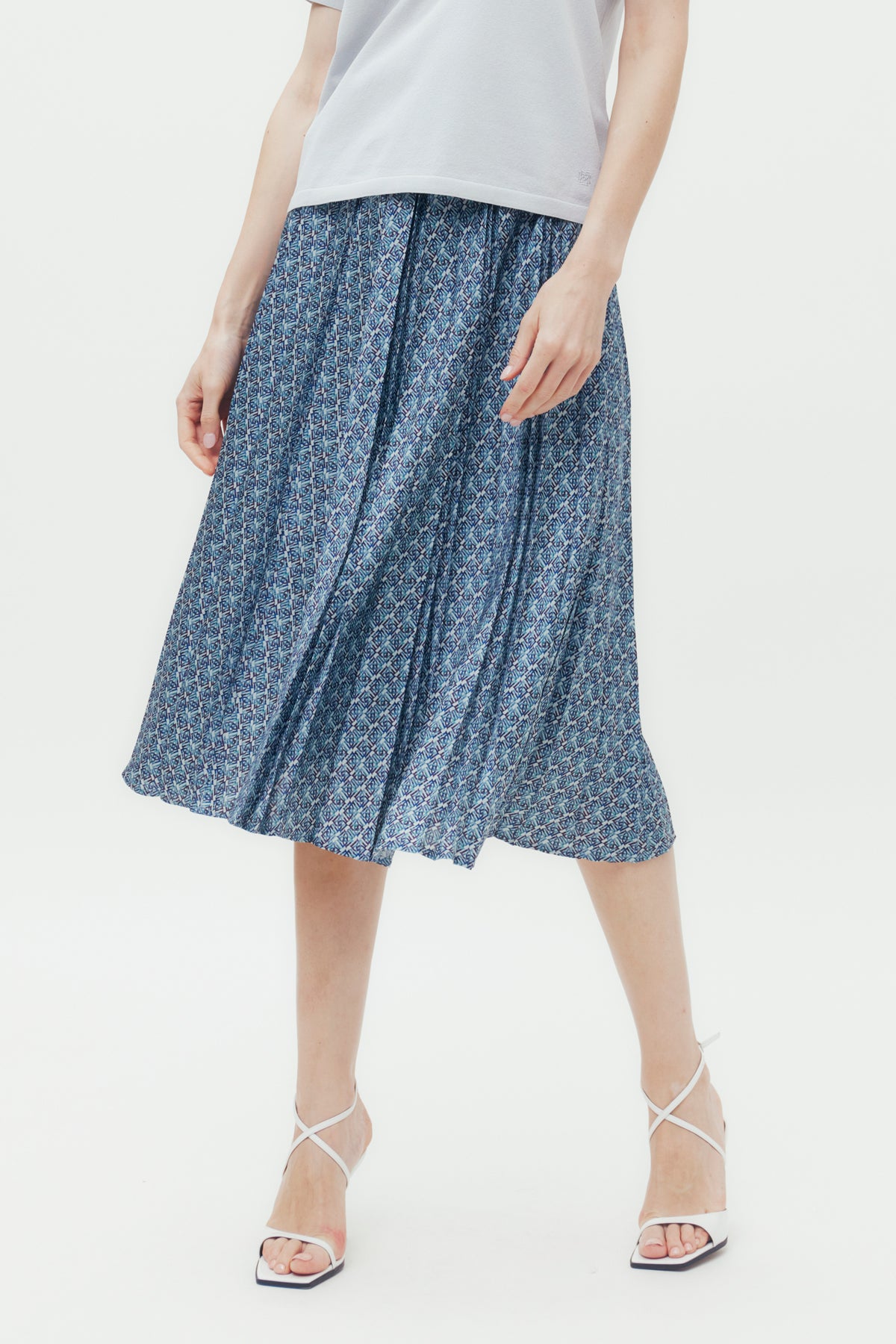 Interlocking DD Print Skirt