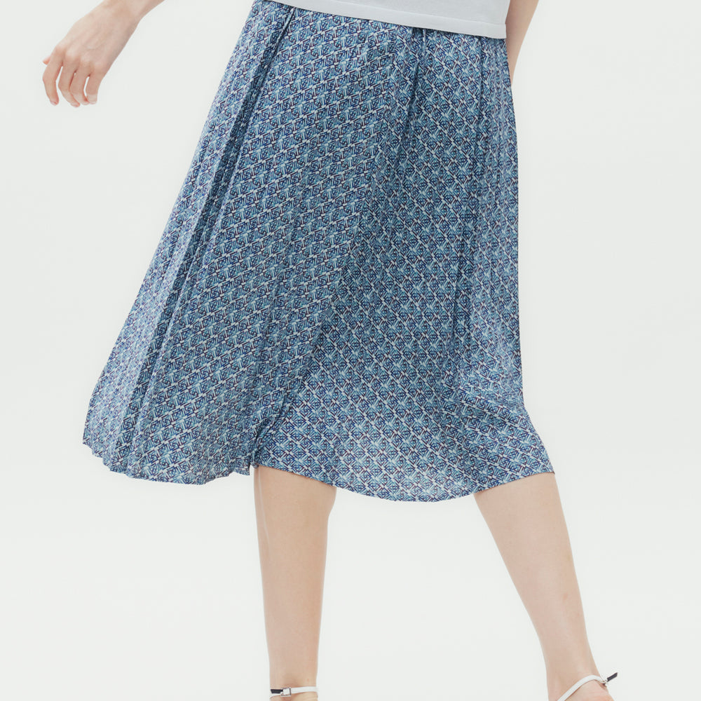 Interlocking DD Print Skirt