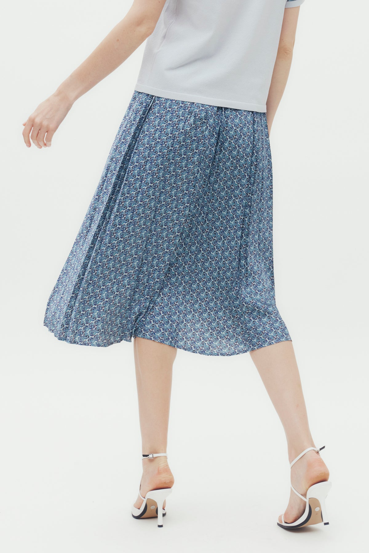 Interlocking DD Print Skirt