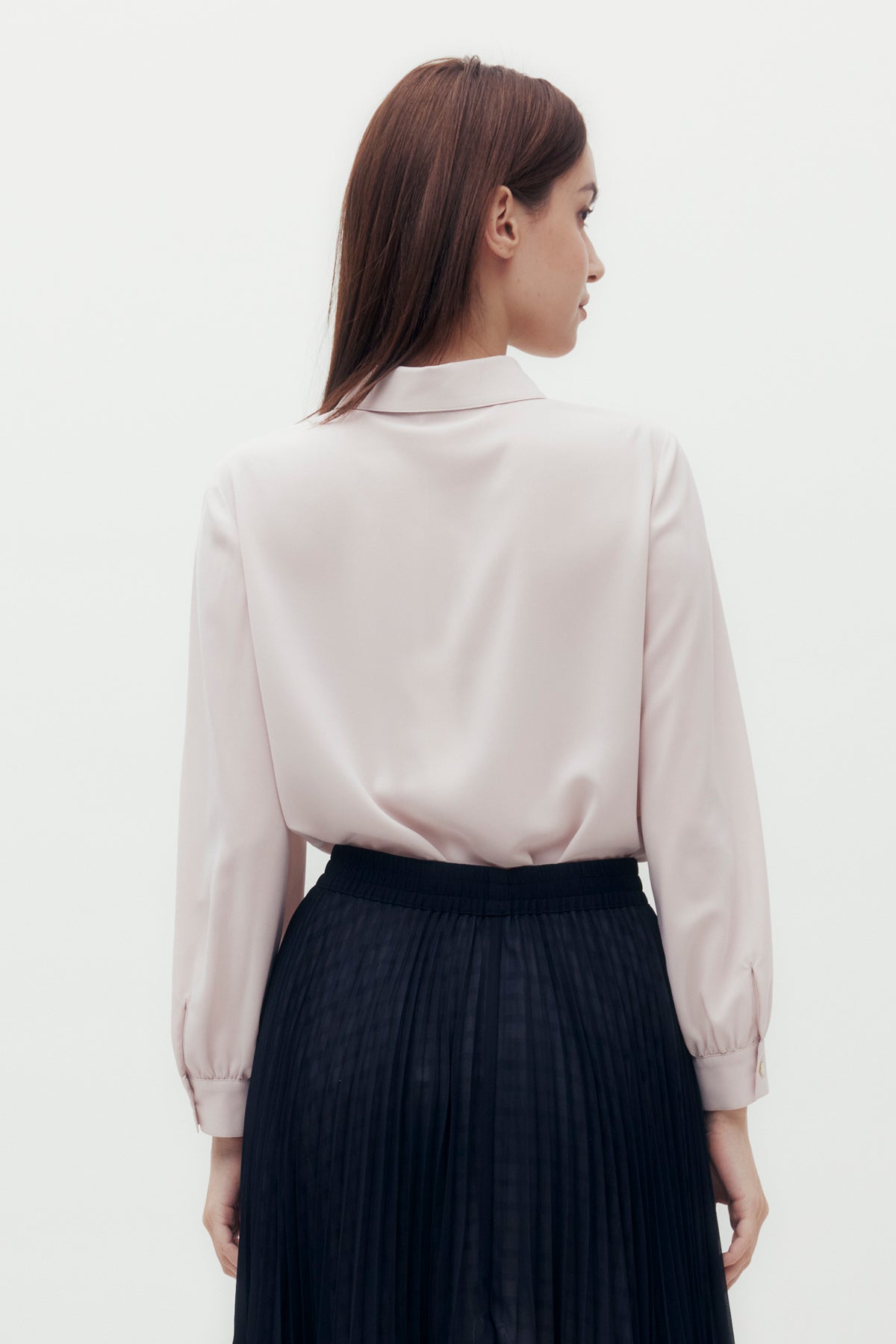 Pleats Ruffled Placket Blouse