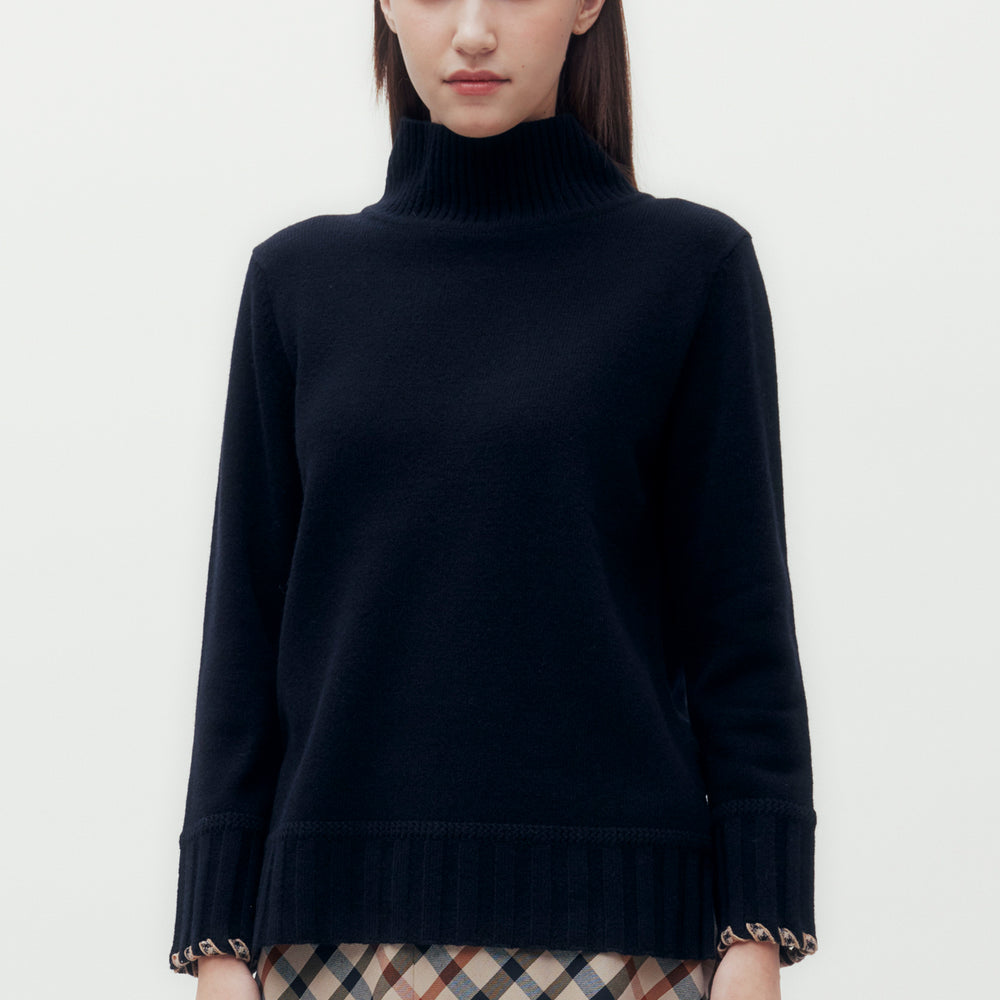 High Neck Wool Sweater