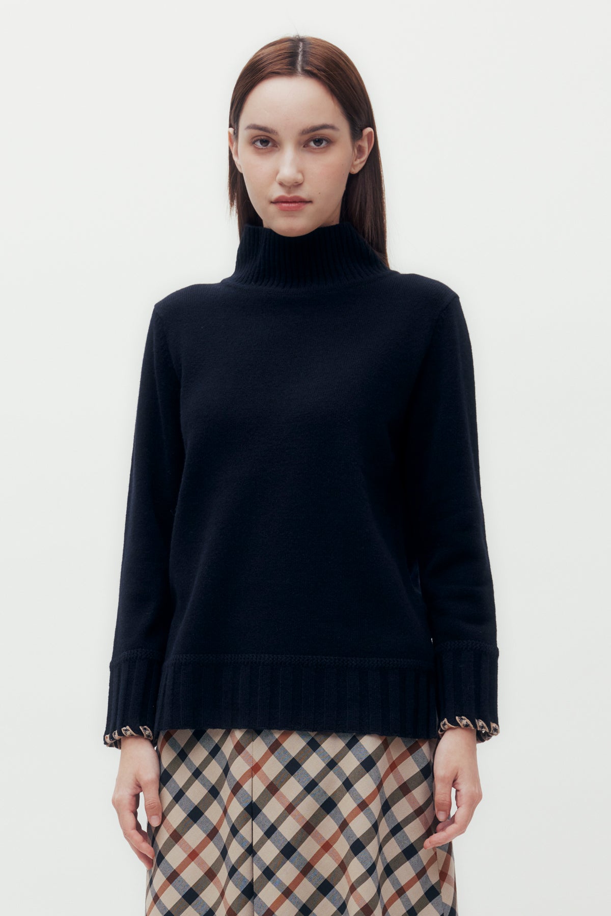 High Neck Wool Sweater