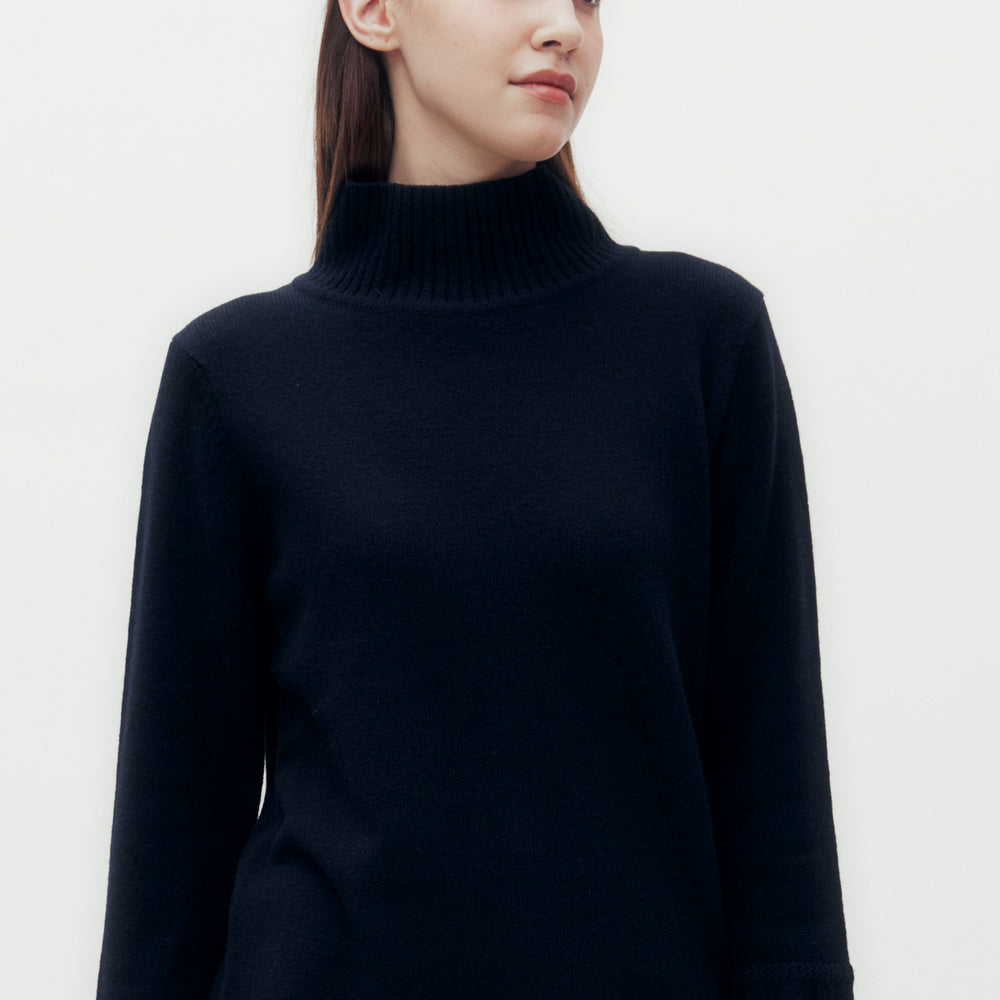 
                      
                        High Neck Wool Sweater
                      
                    