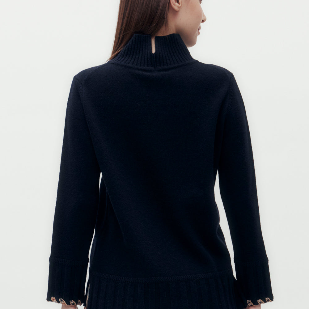 High Neck Wool Sweater