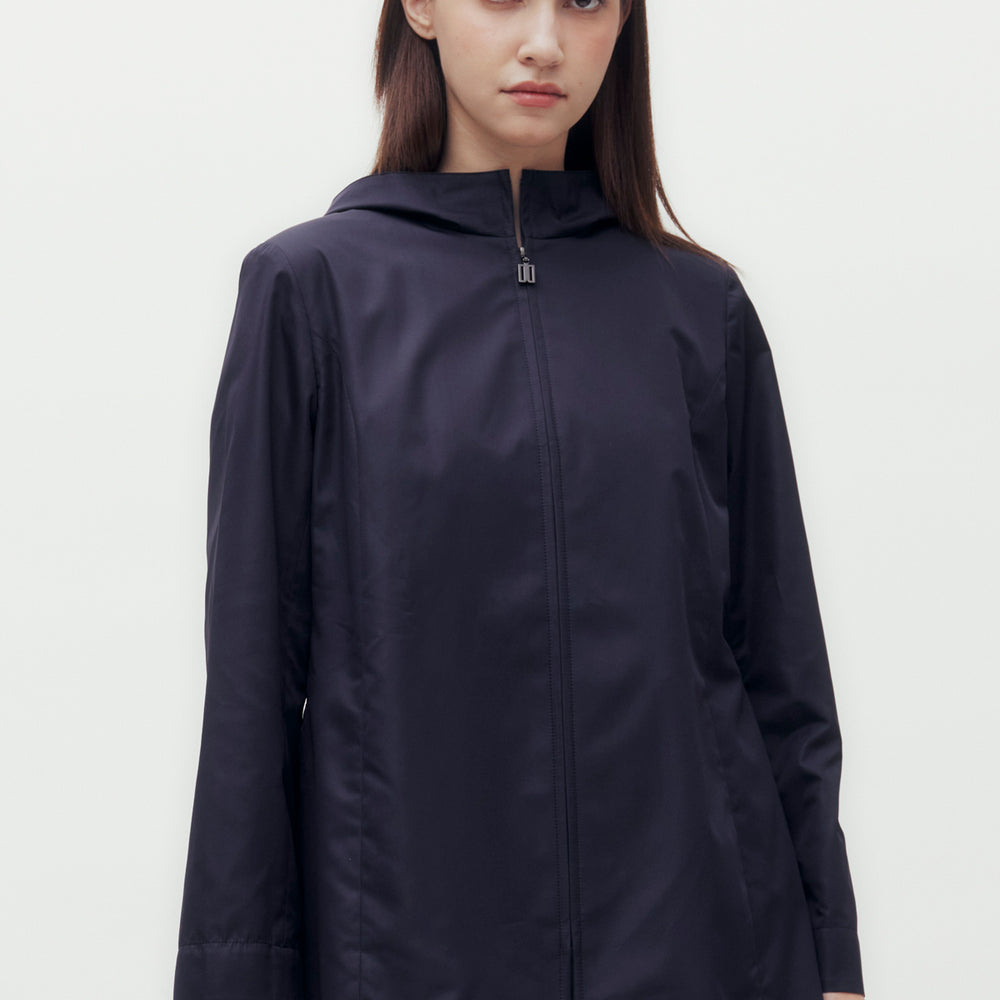 Mid-length Hooded Blouson Jacket