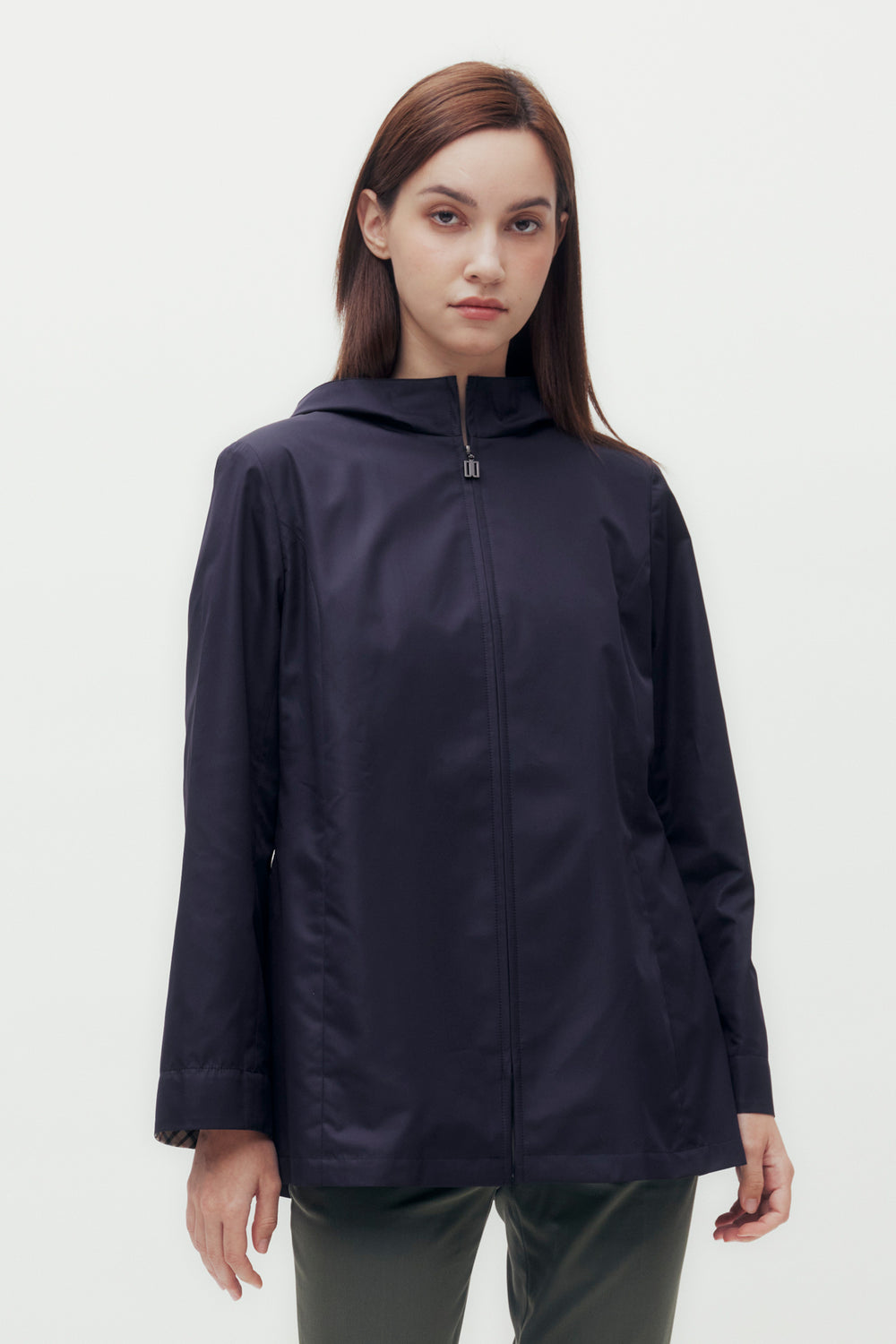 Mid-length Hooded Blouson Jacket