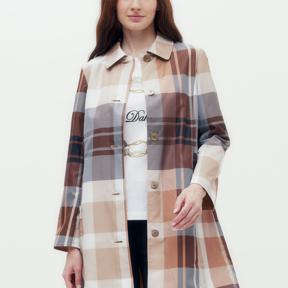 130th Anniversary Check Long Coat