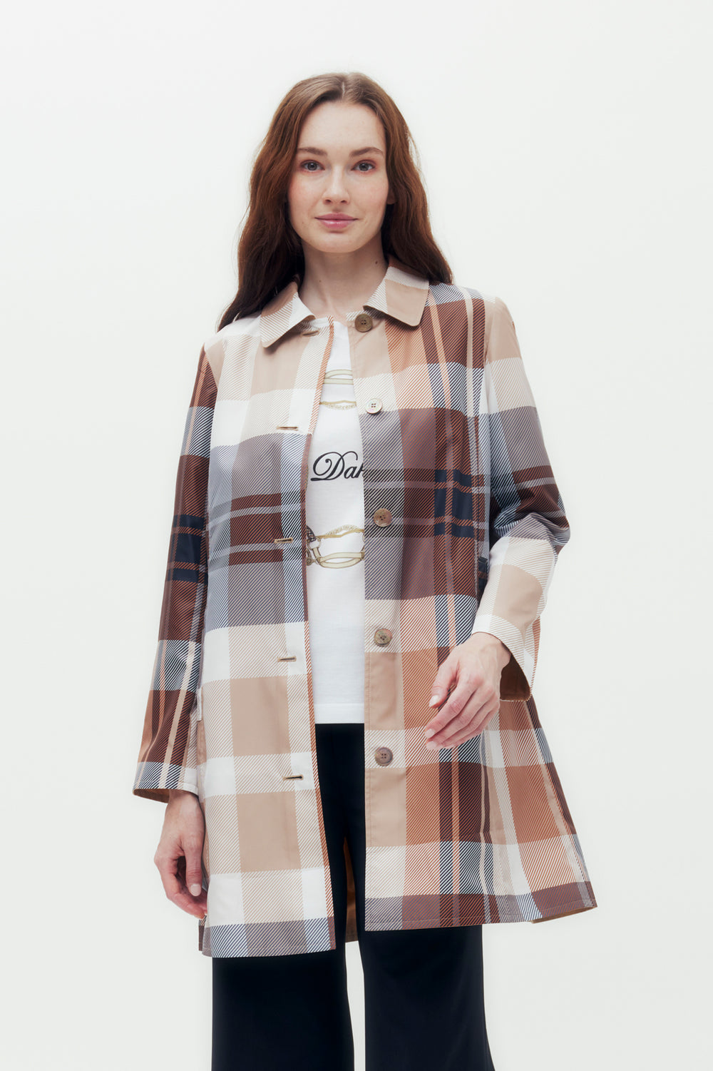 130th Anniversary Check Long Coat