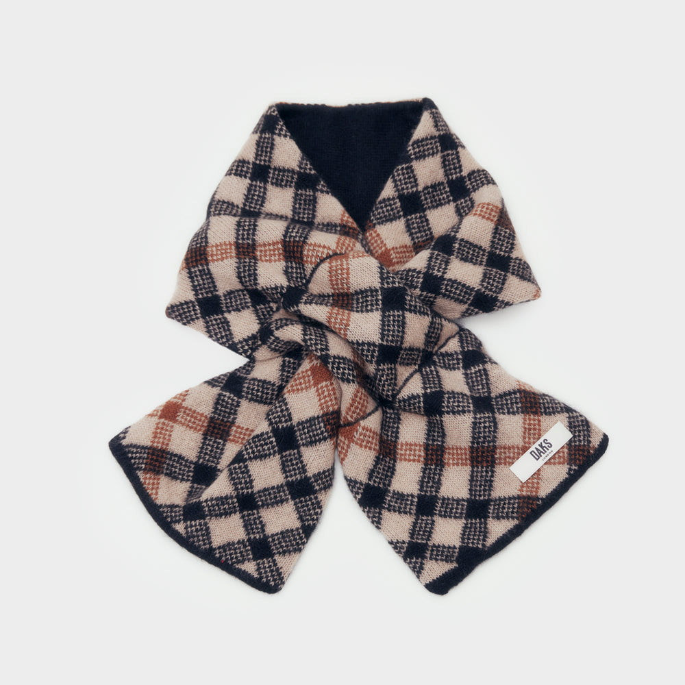 Bias House Check Cashmere Scarf