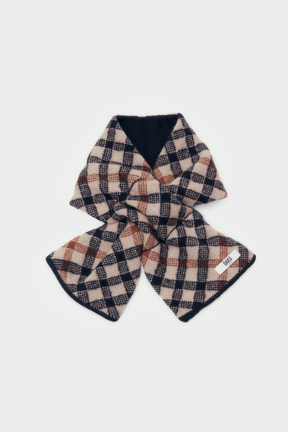 Bias House Check Cashmere Scarf