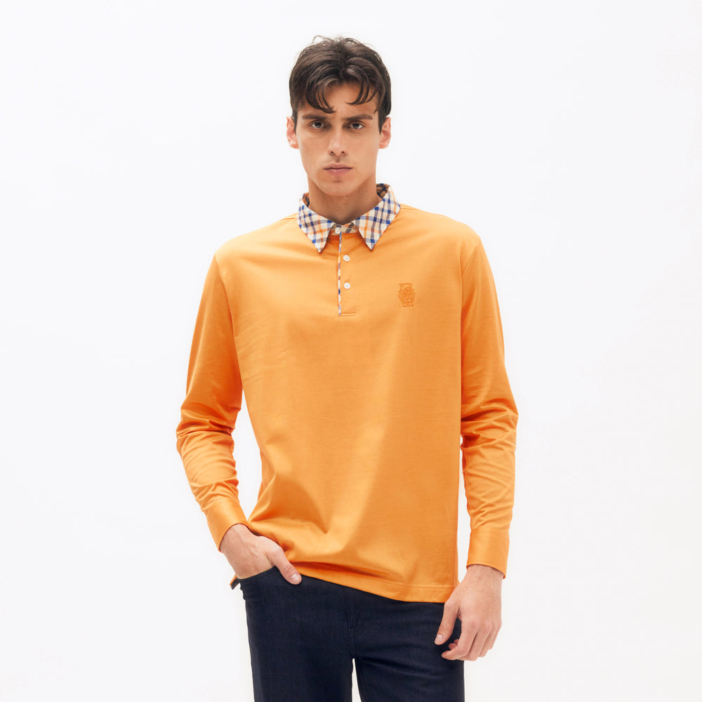 Seasonal Check Collar Polo Shirt DG M