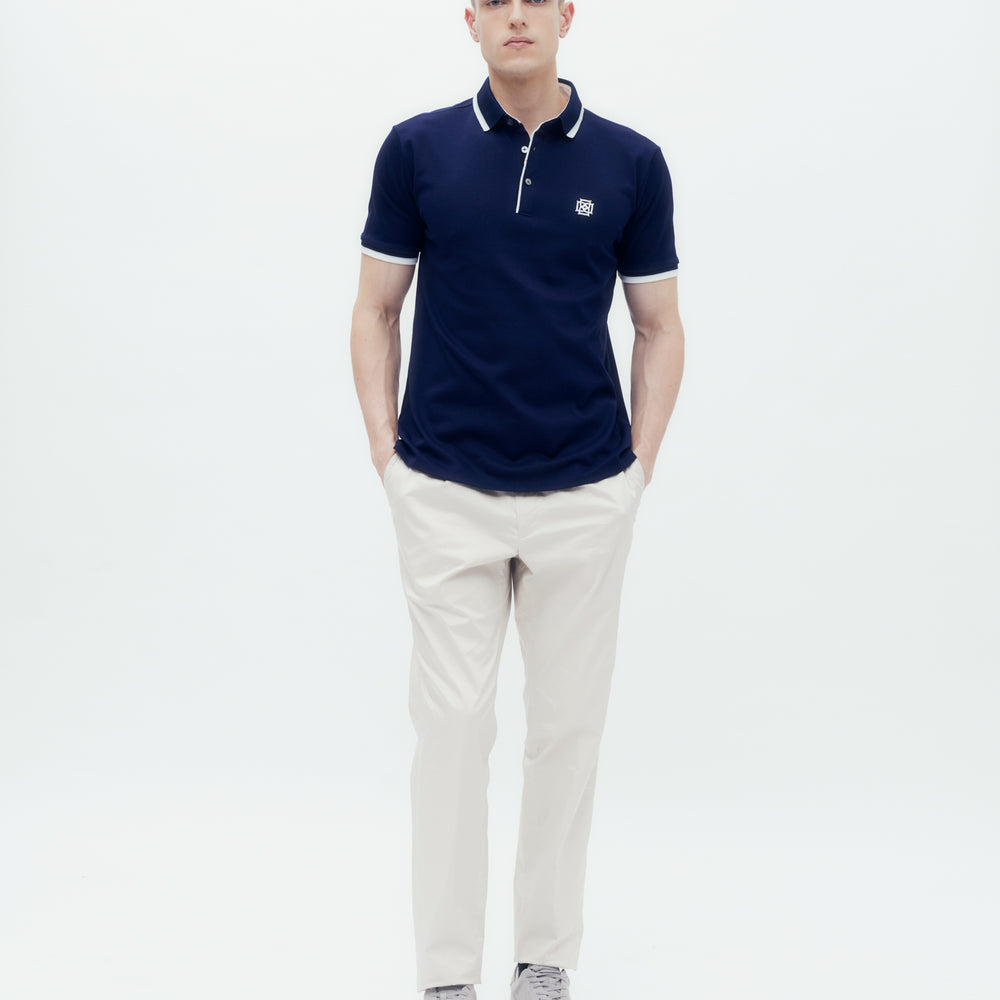 Interlocking DD Logo Bicolor Polo Shirt DAKS Hong Kong