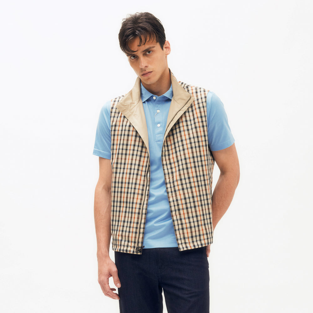 Reversible House Check Vest DG M