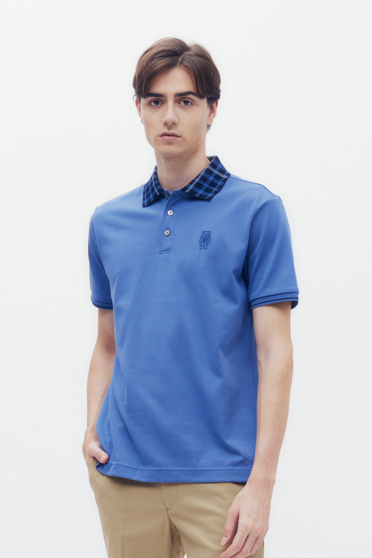 House Check Collar Polo Shirt