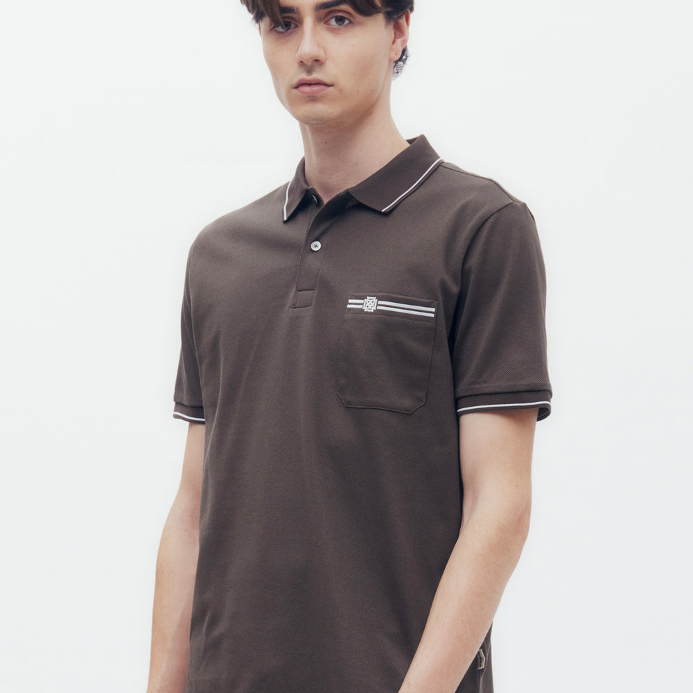 Interlocking DD Logo Pocket Polo Shirt