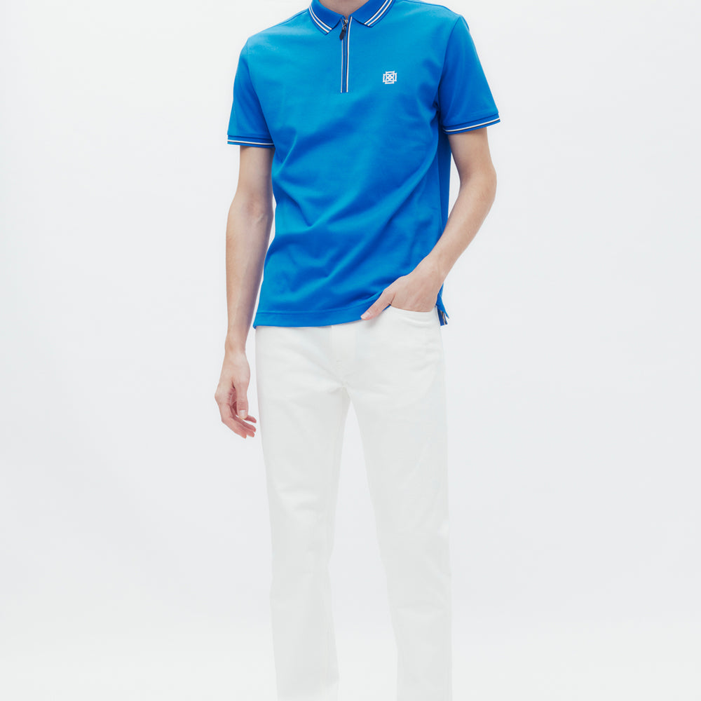 
                      
                        Interlocking DD Logo Zip Polo Shirt
                      
                    