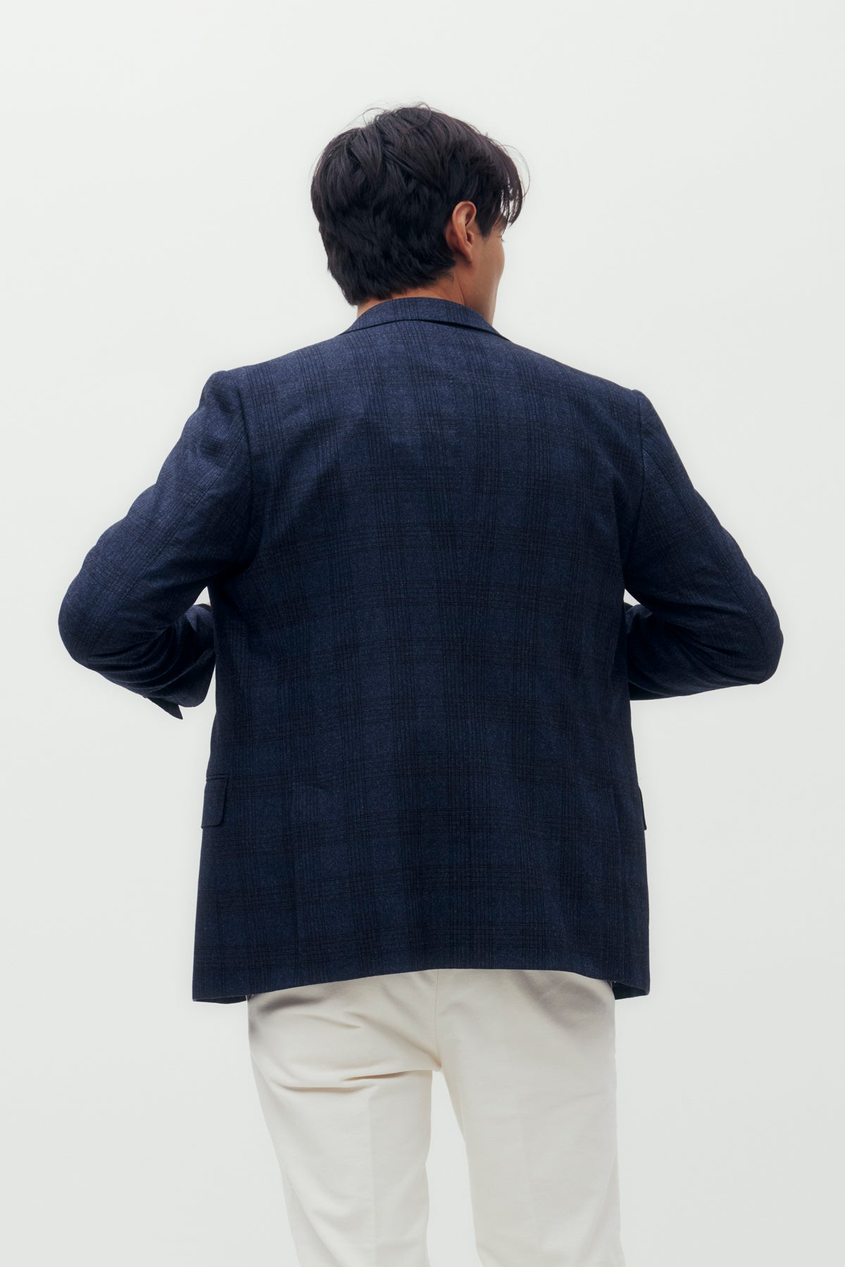 Glen Check Wool Blazer Jacket