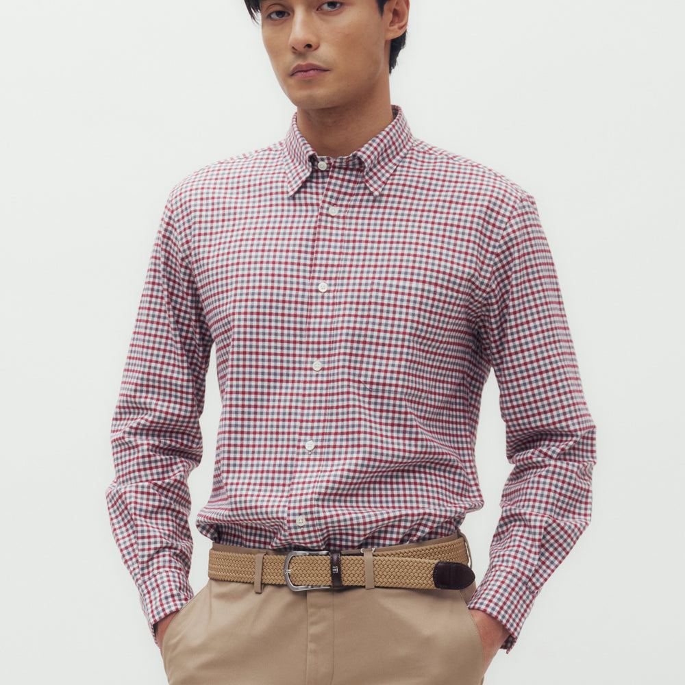 
                      
                        Gingham Check Cotton Shirt
                      
                    