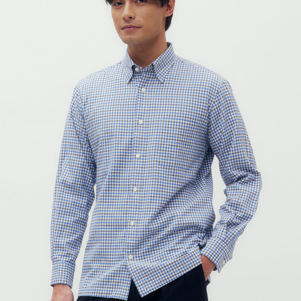 
                      
                        Gingham Check Cotton Shirt
                      
                    