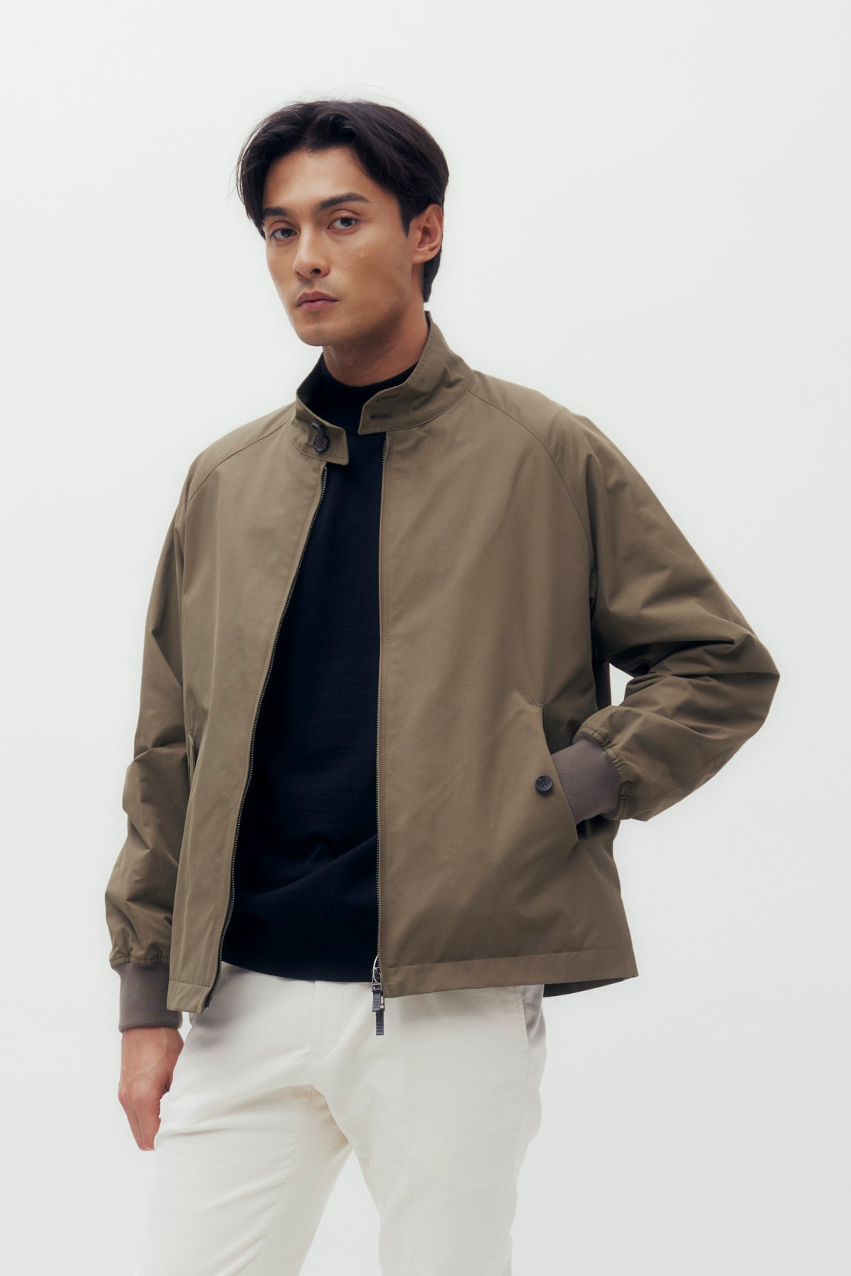 Stand Collar Blouson Jacket