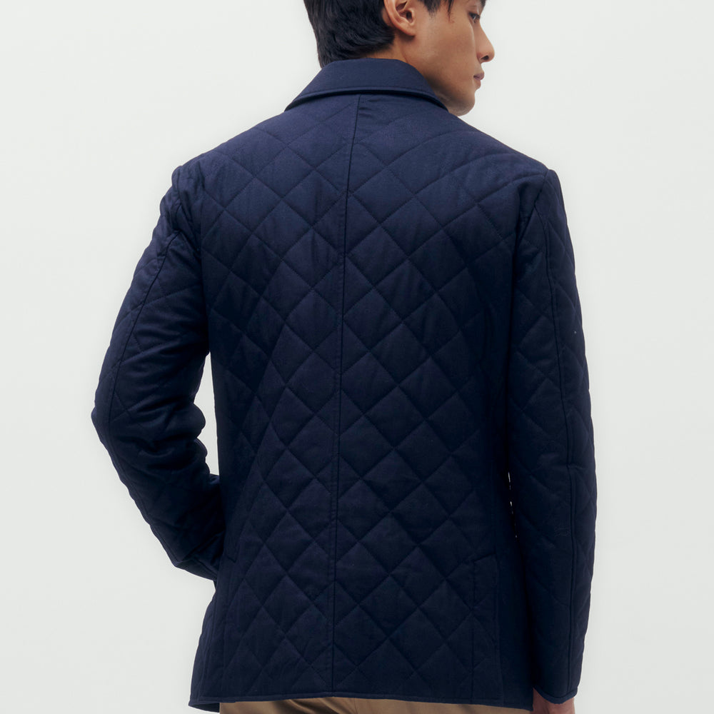 
                      
                        Quilted Blouson Wool Jacket
                      
                    