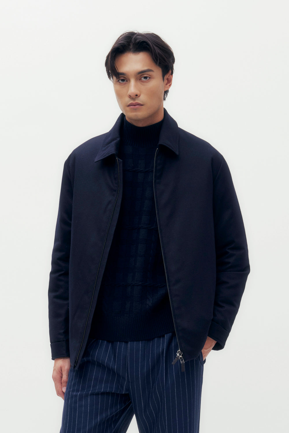 Wool Blended Down Jacket