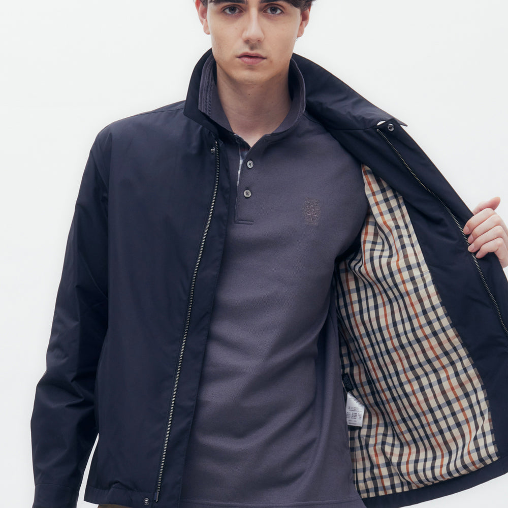 
                      
                        Point Collar Blouson Jacket
                      
                    