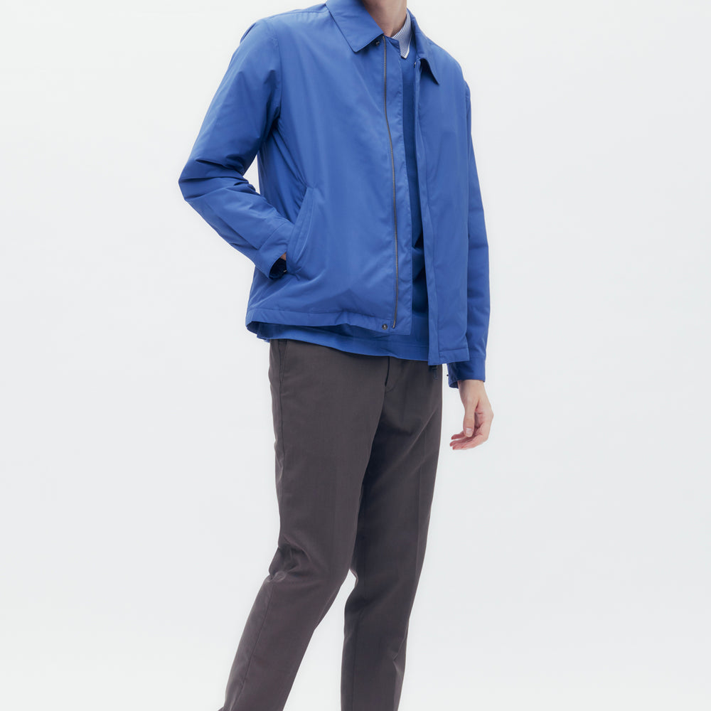 
                      
                        Point Collar Blouson Jacket
                      
                    