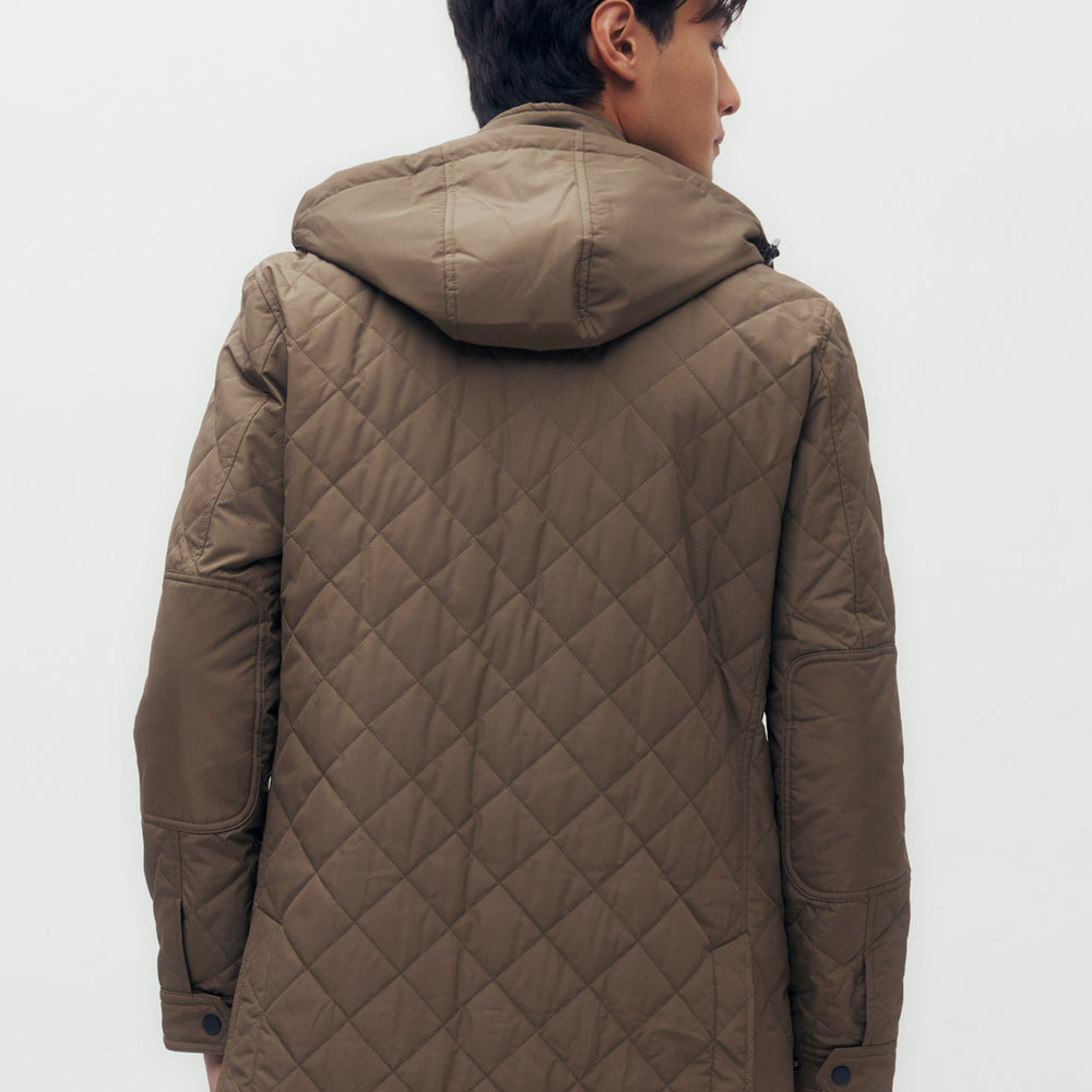 Quilted Blouson Jacket with Hood