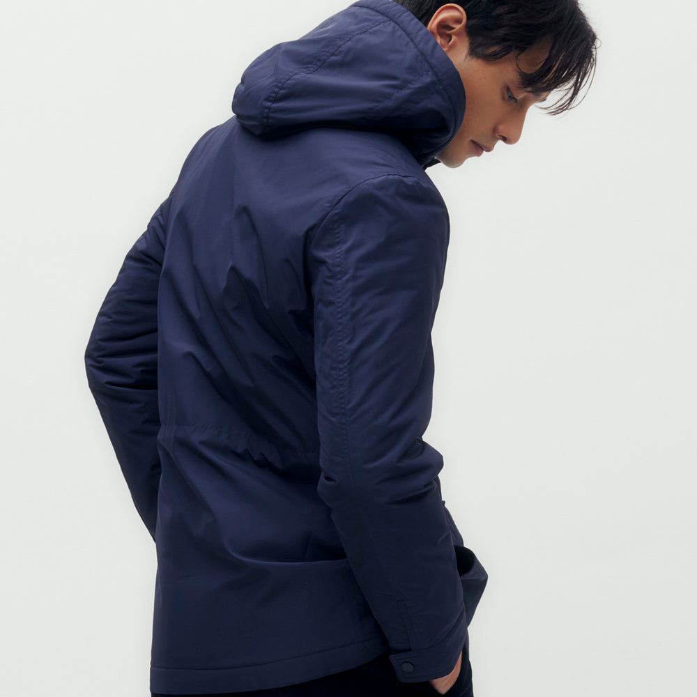 Large Pocket Blouson Jacket with Hood