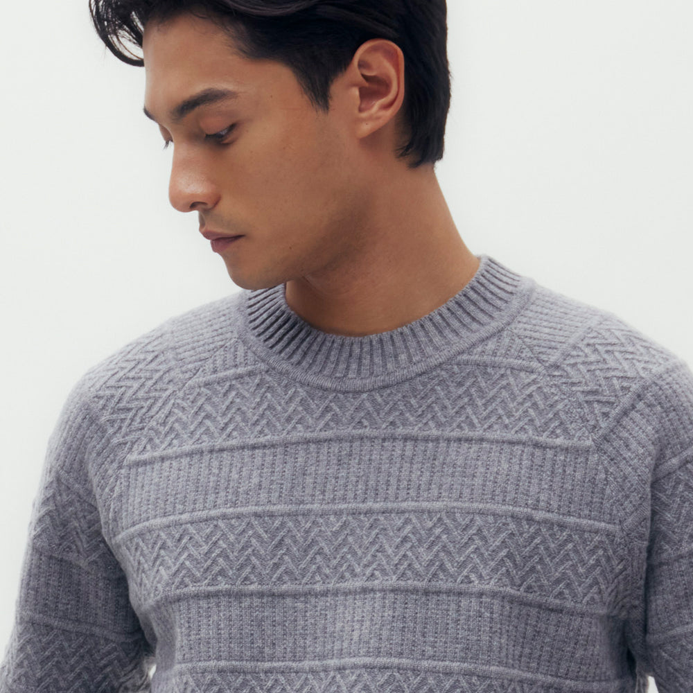 
                      
                        Jacquard Crew Neck Sweater
                      
                    