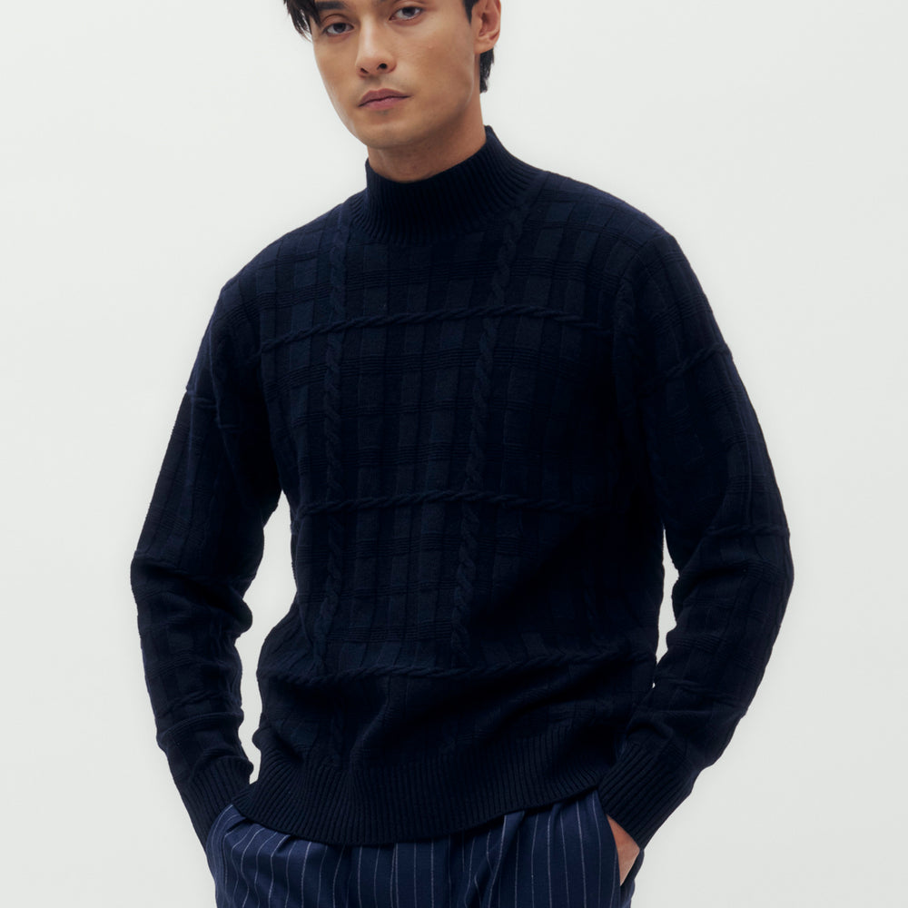 
                      
                        House Check Jacquard Sweater
                      
                    